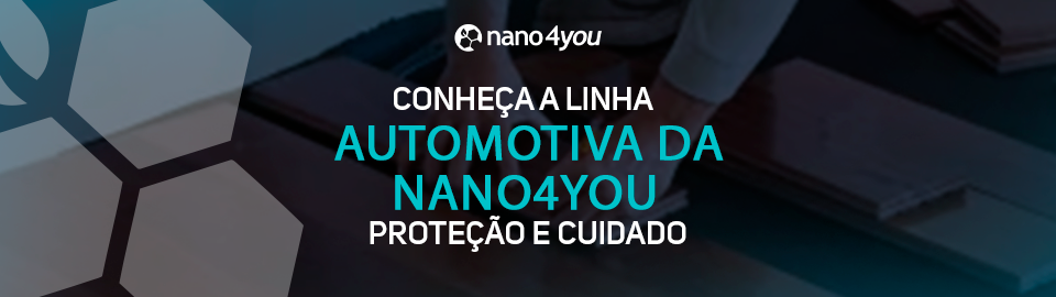Banner institucional da nano4you apresentando a linha automotiva, destacando proteção e cuidado para veículos.