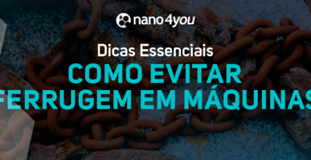 Corrente metálica enferrujada ilustrando artigo da nano4you sobre como evitar ferrugem em máquinas e ferramentas com soluções de nanotecnologia.