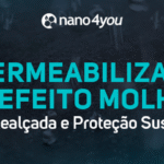 Superfície tratada com impermeabilizante efeito molhado nano4you, realçando cores naturais de pedras e concreto com proteção sustentável.