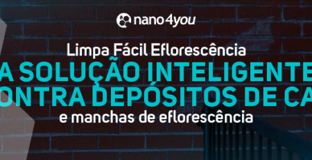 Parede de tijolos com manchas brancas de cal, ilustrando o problema de eflorescência em superfícies.