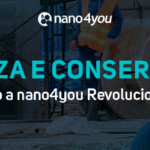 Profissionais da construção civil em obra, representando soluções sustentáveis da nano4you para limpeza e conservação com nanotecnologia.