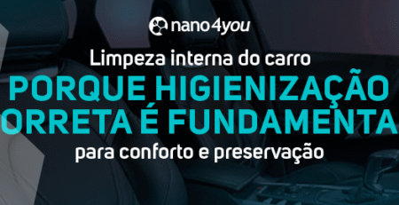 Interior de veículo limpo com bancos e painel higienizados, ilustrando o tema de limpeza automotiva.