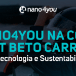Banner da nano4you com o tema “Nano4you na Copa Kart Beto Carrero – Nanotecnologia e Sustentabilidade”.