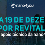 Banner institucional da nano4you anuncia a revitalização da Praça 19 de Dezembro com apoio técnico da empresa.