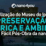 Fachada do Museu do Ipiranga em São Paulo, destacando a revitalização histórica com uso sustentável do Limpa Fácil Pós-Obra nano4you.