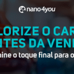 Banner promocional da nano4you com o texto “Valorize o carro antes da venda. GT Shine, o toque final para o carro”, sobre fundo com reflexo automotivo e luzes desfocadas.