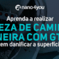 Banner sobre limpeza de caminhão betoneira com GTR ECO, destacando método sem danificar a superfície