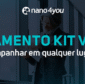 Banner promocional do lançamento do Kit Viagem nano4you, com o slogan "Para te acompanhar em qualquer lugar do mundo".