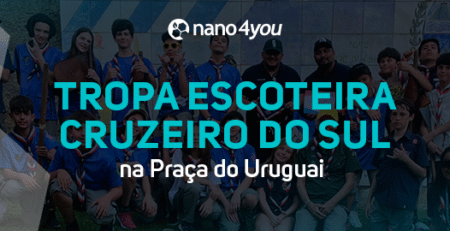 Tropa Escoteira Cruzeiro do Sul revitaliza mural na Praça do Uruguai com apoio da nano4you