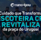 Tropa Escoteira Cruzeiro do Sul revitaliza mural na Praça do Uruguai com apoio da nano4you