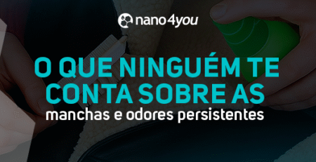 aplicação de limpador nanotecnológico em tecido